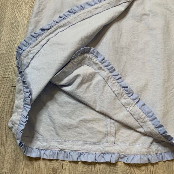 J Crew Skirt Womens 2 Periwinkle Oxford Nantucket Ruffle Faux Wrap Back Zip - Picture 6 of 12